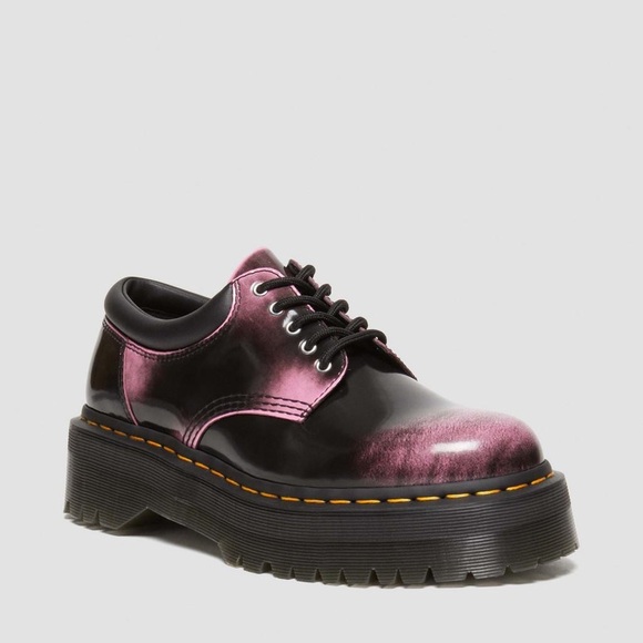 Dr. Martens Shoes - Dr. Martens DISTRESSED LEATHER PLATFORM CASUAL SHOES